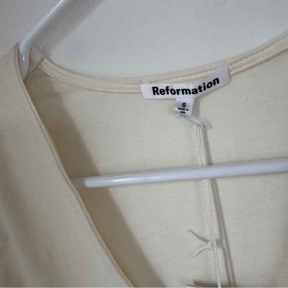 Reformation NWT bowie knit top tank sleeveless top S fior de latte ivory - Picture 5 of 8